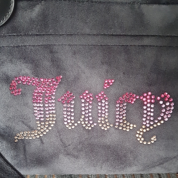 Juicy Couture Black Mini Tote with Crystal Script Logo - Picture 6 of 6